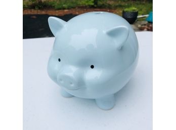 Aqua Blue Ceramic Piggy Bank