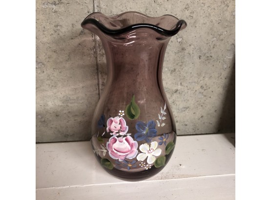 Handblown Amethyst Glass Vase