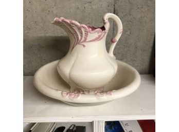 Ceramic Pitcher And Bowl