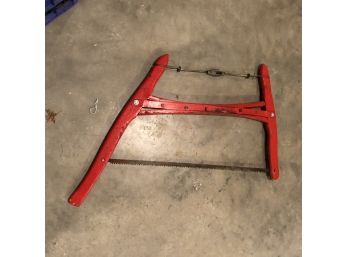 Vintage Bow Saw - Red