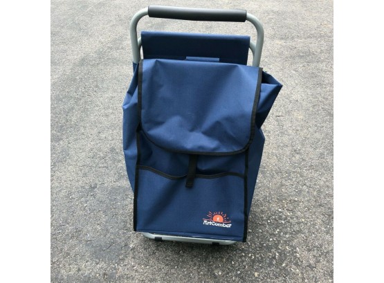The ArtComber Folding Portable Rolling Chair/Art Cart With Storage