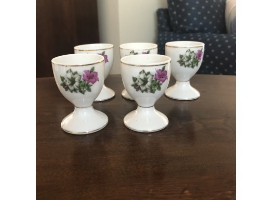 Set Of 5 Vintage Egg Cups