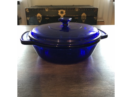 Cobalt Blue Pyrex Covered Dish