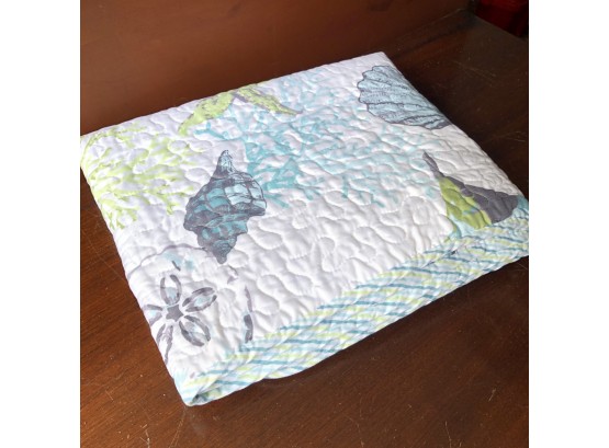Shell And Fish Print Throw Blanket