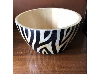 Pattered Wood Bowl