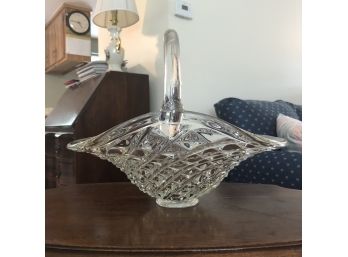 Large Vintage Glass Basket