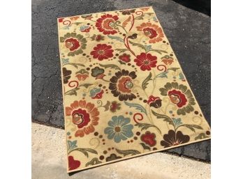 Floral Rug With Non-Slip Back 3'x5'