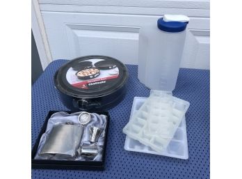 Flask, Springform Pans, Pitcher And Mini Ice Cube Trays