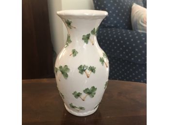 Vintage Ceramic Vase With Clovers