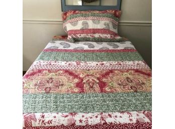 Pottery Barn King Size Quilt With Sham