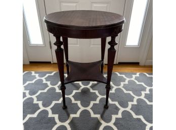 Round Side Table With Shell Motif