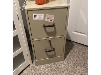 Beige Two Drawer Filing Cabinet