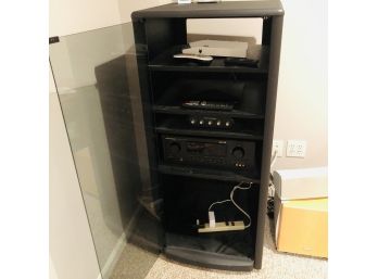Glass Front Media Cabinet