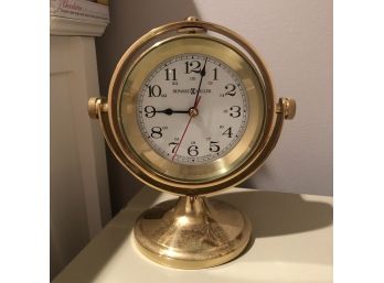 Howard Miller Brass Tone Desk Clock
