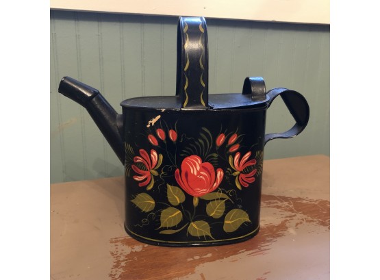Toleware Watering Can With Mark From Richard Perry, Sons & Co., England