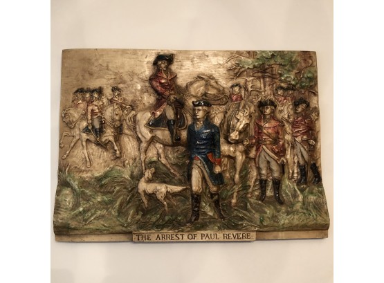 'The Arrest Of Paul Revere' Dimensional Wood Carving Wall Hanging