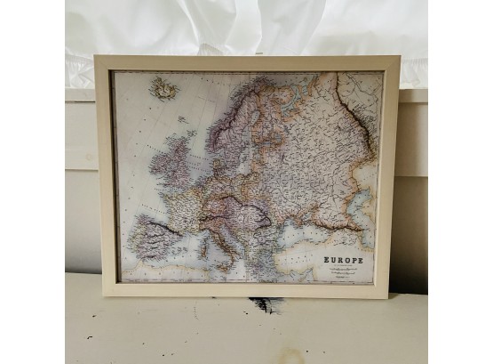 Framed European Map From Ballard Designs 14'x17'