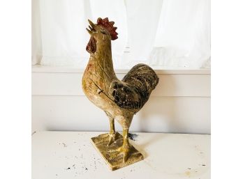 Large Wooden Chicken Figure