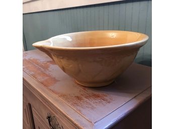 Large Yellow Mixing Bowl With Pour Spout