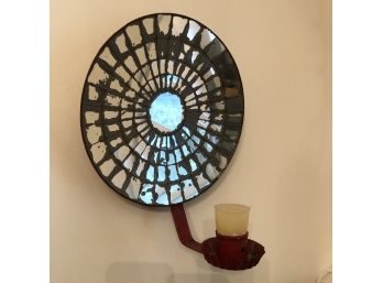 Mirrored Mosaic Wall Candle Holder
