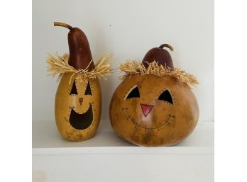 Set Of Two Decorative Gourds