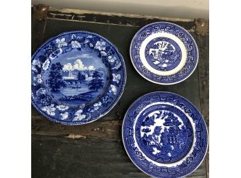 Set Of Three Vintage Plates