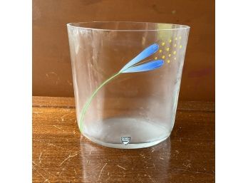 Orrefors Glass Vase With Flower