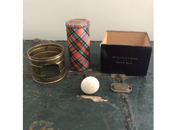 Plaid Tin, Door Knob And Other Odds And Ends