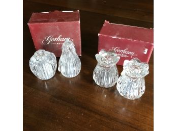 Gorham Lead Crystal Salt And Pepper Shakers