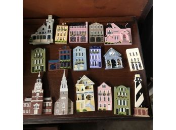 Sheila's Collectibles Painted Shelf Sitter Houses And Buildings