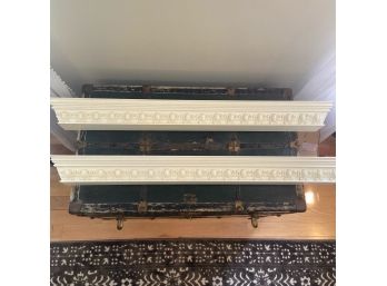 Pair Of Floating Shelves With Decorative Edging