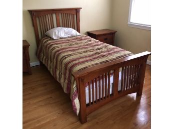 River's Edge Furniture Company Twin Bed Frame With Mattress