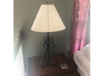 Lamp With Scroll Metal Base No. 1