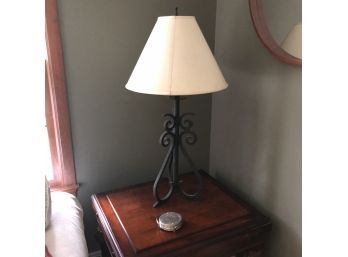 Lamp With Scroll Metal Base No. 2