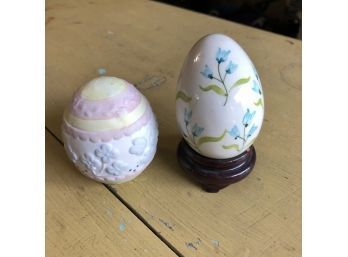Secla Portugal Egg And Decorative Ceramic Egg