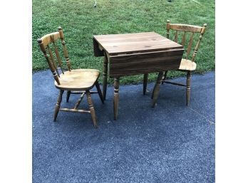Drop Leaf Kitchen Table With Two Chairs