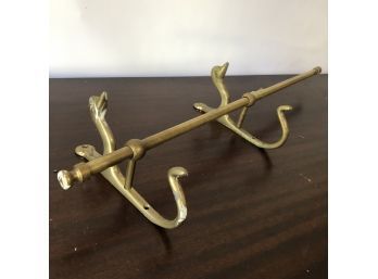 Vintage Brass Duck Hooks On A Rod