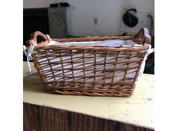 Lined Wicker Basket
