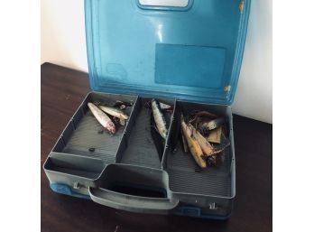 Fishing Tackle Box 5 (clear Blue Lid)
