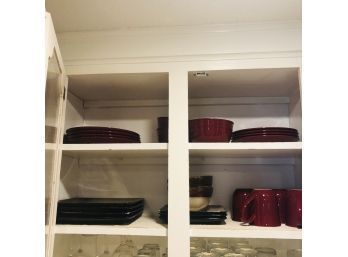 Assorted Mainstays Plates, Bowls, Mugs, Serving Platter