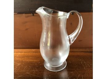 Glass Pitcher With Shaped Rounded Spout