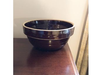 Brown Stoneware Mixing Bowl