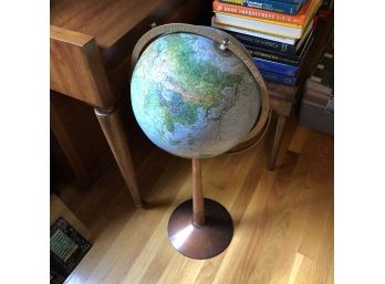 Vintage Rotating Globe On Stand