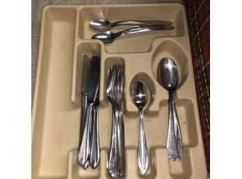 Cutlery In An Organizer Tray