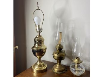 Set Of 3 Oil Lamps