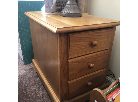 Side Table With Three Drawers