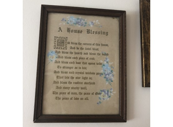 'A House Blessing' Vintage Framed Print