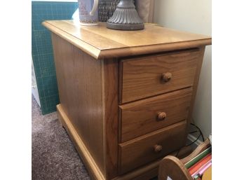 Side Table With Three Drawers