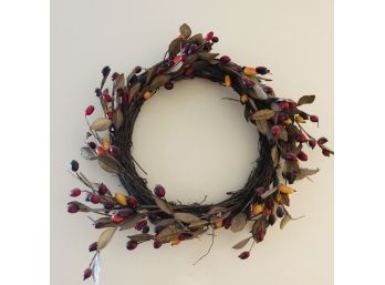 Decorative Twig And Berry Wreath