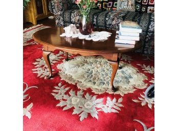 Queen Anne Style Oval Coffee Table